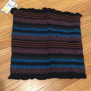 Black, blue, pink, green tube top